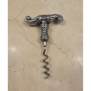 Brighton Silver Metal Corkscrew Wine Bottle Opener Barware